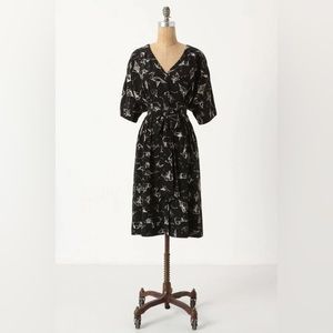 Rare Anthropologie Moulinette Soeurs Silk Dress 4P